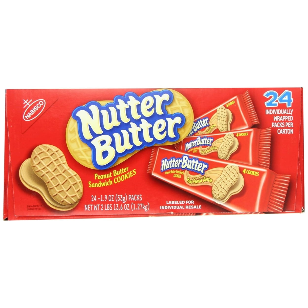 Nabisco Nutter Butter Cookies 1.9 Ounce (Pack of 24)