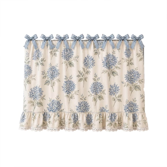 Beige Farmhouse Stove Skirt Curtain with Lace Ruffle & 9 Ribbon Ties, Oven Cover Curtain for Cottage Country Kitchen Decor, D, 30.71x21.65 Inch