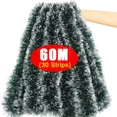 thumbnail image 3 of Guirnalda de cintas de caña verde para Navidad, adornos para árbol de Navidad, guirnalda de cintas de caña verde, colgantes para decoración de fiestas de Navidad, 3 of 5