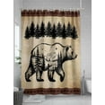 thumbnail image 5 of Fsddascl Brown Black Bear Shower Curtain Set - 48" x 72" Washable Bathtub Curtain with 12 Hooks, Farmhouse Cabin Forest Vintage Waterproof Fabric Stall Shower Curtains for Bathroom/Bathtub Décor, 5 of 6