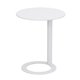 thumbnail image 5 of Mesita auxiliar pequeña, moderna, minimalista, de metal con base, pequeña mesa de pedestal decorativa. Blanco, 5 of 9