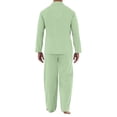 thumbnail image 4 of HAJWOH Men's Comfortable Long Sleeve Button Pajama Set Soft Comfy Sleepwear Sleep Bottom, 4 of 5