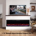thumbnail image 3 of YYAo Fireplace Stove, Protection Indoor Heater,Electric Fireplace 40/50/60 Inches Recessed and Wall Mounted for 2' x 6' Stud-60 inches, 3 of 10