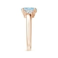 thumbnail image 2 of ANGARA Natural Three Stone Oval 1.5 ct Aquamarine and Half Moon Diamond Ring in 14K Rose Gold for Women (Size-9x7mm) | March Birthstone, Anniversary, Jewelry Gift for Women | Natural Aquamarine Ring, 2 of 7
