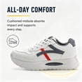 thumbnail image 3 of CHICVOMEY Comfort Sneakers for Women Lightweight Lace-Up Sneakers Cushioned Non Slip Walking Shoes for Daily Wear & Walking, 3 of 8