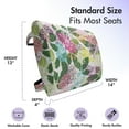 thumbnail image 5 of Floral Lumbar Pillow, Vibrant Flower Bouquet Botanical Beauty Blooms Inspiration Lifestyle Image, Soft Back Cushion for Office Chairs with Adjustable Straps, 14" x 13", Multicolor, by Ambesonne, 5 of 7
