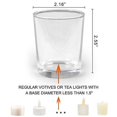 Fantado Votive Tea Light Glass Candle Holders Clear (2.5 Inches) (24