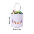 thumbnail image 2 of Easter Basket Floral Pattern Easter Basket with Ruffles, Cloth Storage Tote for Eggs & Decor, Easter Gift & Spring Home Decoration Multicolor, 2 of 6