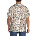 thumbnail image 3 of Sikiie Floral Men's Cuban Shirt, Hawaiian Shirts, Business Casual Button Down Shirts, Short Sleeve Shirt-3X-Large, 3 of 5