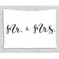 thumbnail image 1 of Engagement Party Tapestry, Simplistic Mr and Mrs Text Caligraphic Fountain Pen Writing Design, Wall Hanging for Bedroom Living Room Dorm Decor, 60W X 40L Inches, Black and White, by Ambesonne, 1 of 2