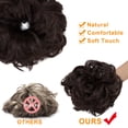 thumbnail image 5 of Youloveit 2PCS Messy Bun Hair Hairpiece Scrunchies Wavy Messy Synthetic Chignon Hairpiece for Women Hair pieceUpdo Bun Extensions, 5 of 8