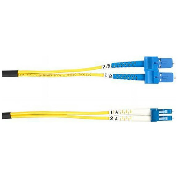 Black Box 16.4ft SC to LC Single-Mode Fiber Optic Patch Cable Yellow