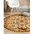 thumbnail image 4 of Rugs.com Pioneer Collection Rug – 8 Ft Round Ivory Medium-Pile Rug Perfect For Kitchens, Dining Rooms, 4 of 9