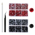 thumbnail image 1 of 1728-4320 Nail Flat Back Rhinestone Black  As described, 1 of 4
