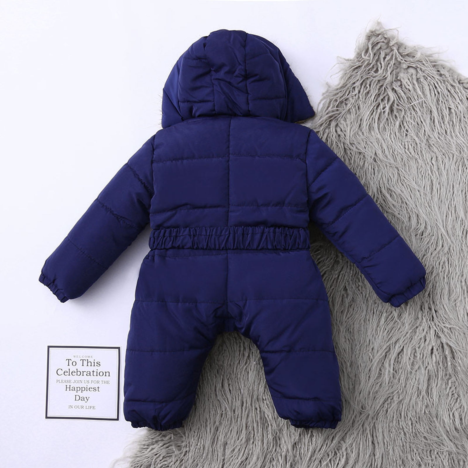 Toddler Girls Snowsuit Infant Hooded Romper Coat for Toddler Boys Girls Winter Thick Quilted Cotton Jacket Long Sleeve Windproof Baby Girl Clothes 3-6 Months