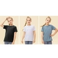 thumbnail image 3 of 3 Pack 5-12T Girls Athletic Shirts, Short Sleeve Quick Dry Tshirts, Sports Activewear for Kids Teens Tops, 3 of 9