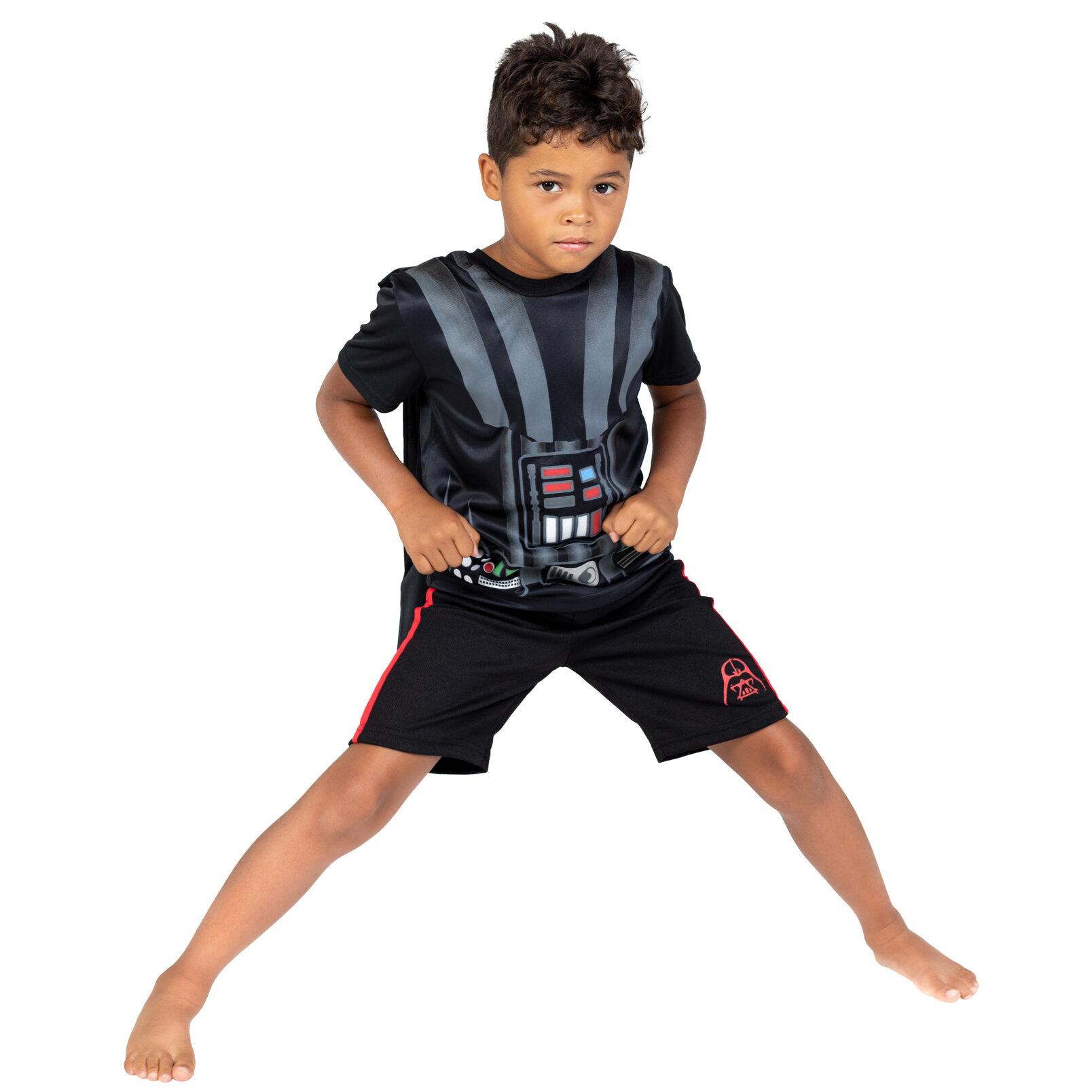 Star Wars Darth Vader Toddler Boys Costume T-Shirt Shorts and Cape 3 Piece Toddler to Big Kid - image 2 of 5