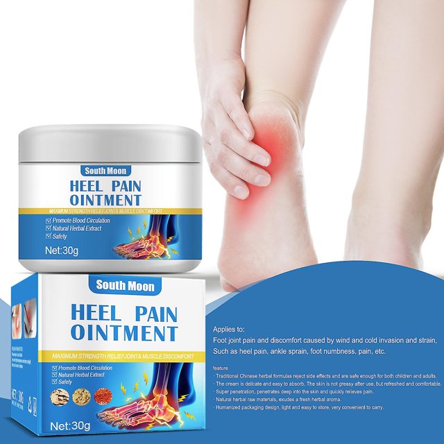 Crema para el dolor de talón South Moon Crema para aliviar el dolor de espolón en el talón Crema de masaje para el dolor de tensión del arco rígido LingWen 8390611492908