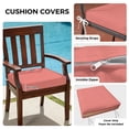 thumbnail image 3 of Outdoor Patio Cushion Covers 4 Pack Coral Red Patio Chair Cushion Covers with Ties and Zipper Solid Color Waterproof Outdoor Seat Cushion Covers for Patio Furniture 22"x20", 3 of 9