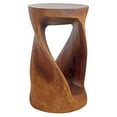 thumbnail image 1 of Strata Furniture 23x14" Round Traditional Wood Twist Stool in Walnut, 1 of 5