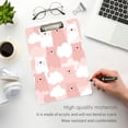 thumbnail image 4 of Acrylic Writing Board Silver 12.5*9 Inch Clipboards Transparent Acrylic Material Suitable For Office Classroom Teachers Fashion Bloggers Stationery Enthusiasts Pink Bear Seamless, 4 of 9