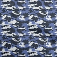 thumbnail image 1 of oneOone Rayon Medium Blue Fabric Camouflage Sewing Material Print Fabric By The Yard 56 Inch Wide, 1 of 4