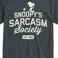 thumbnail image 3 of Peanuts - Snoopy Sarcasm Society - Men's Short Sleeve Graphic T-Shirt, 3 of 6