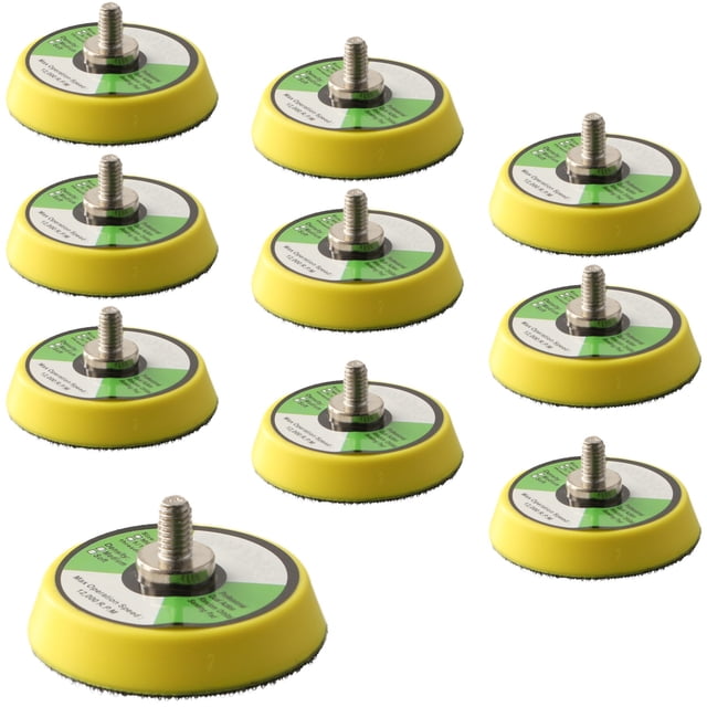 Complete Your Projects 10 Piece Set Of 2 Inch Sanding Polishing Backing Pads with Convenient M6 Thread Attachment