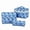 Blue, variant on 3 PCS Makeup Bag Set, Quilted Makeup Bag, Large Floral Cosmetic Bag for Women, Cute Cotton Makeup Bags, Flower Travel Toiletry Organizer Bag