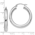 thumbnail image 4 of 10K White Gold Polished Lightweight Hoop Earrings - 31.5mm, 4 of 6