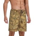 thumbnail image 6 of Mens Pajama Shorts, World Map1 (2) Sleep Shorts Men Pajama Bottoms Lounge PJ Shorts with Pockets, 6 of 6