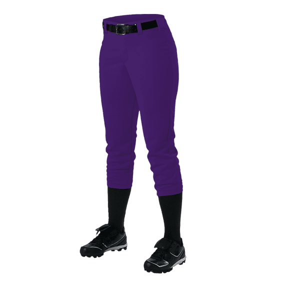 Womens Belt Loop Fastpitch Pant - Purple 3XL