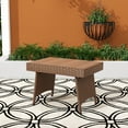 thumbnail image 6 of WestinTrends Coastal Outdoor Folding Side Table, 23" x 15" All Weather PE Rattan Wicker Small Patio Table Portable Picnic Table, Brown, 6 of 7