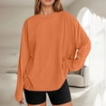 thumbnail image 2 of EDFBUYKRS Fall Blouses for Women Long Sleeve V Neck Peplum Tunic Tops Casual Flowy T Shirts L, 2 of 6
