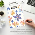 thumbnail image 3 of FORMRS Acrylic Clipboard with Low Profile Clip Standard A4 Letter Size, 12.5" x 9", Blue Retro Flower, 3 of 8
