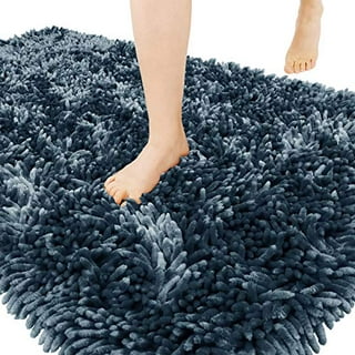 Yimobra Original Luxury Chenille Bath Mat 32 x 20 Inches Soft Shaggy and Comfortable Large Size Super Absorbent and Thick Non-Slip Machine Washable PE