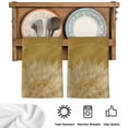 thumbnail image 6 of Brown Boho Kitchen Towels Set of 3, Middle Century Abstract Floral Ethnic Art Soft Microfiber Dish Towels, Absorbent Quick-Dry Washable Dishcloths for Kitchen Cleaning, Drying Dishes, 18x28 Inches, 6 of 9