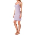 thumbnail image 4 of INSPIRE CHIC Womens Ribbed Nightgown Spaghetti Strap Sleepwear Dress Lace Trim Sleeveless Sexy Tank Nightshirt XS Light Purple, 4 of 5