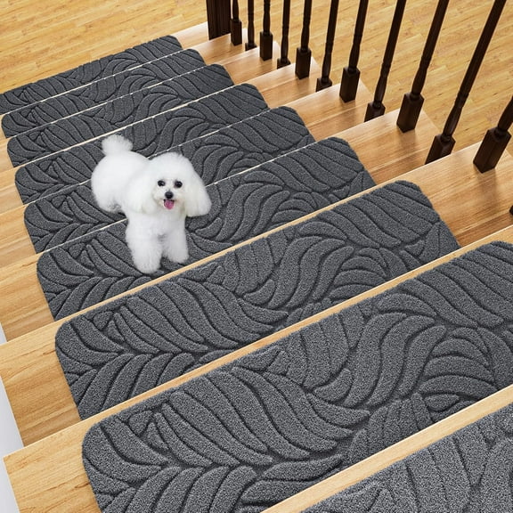 Stair Treads Non Slip for Wooden Steps, 8" X 30" (15-Pack) Stair Runner Carpet Treads Indoor with Reusable Adhesive, Stairslide Carpets Rugs Safety Mats for Elders, Kids & Dogs