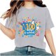 thumbnail image 1 of Camisetas de Cuello de Tripulación de Manga Corta para Mujeres Carta Impresa Camiseta 95% Poliéster 5% Spandex, Manga Corta Cuello Redondo Top Casual para Diario, 1 of 5