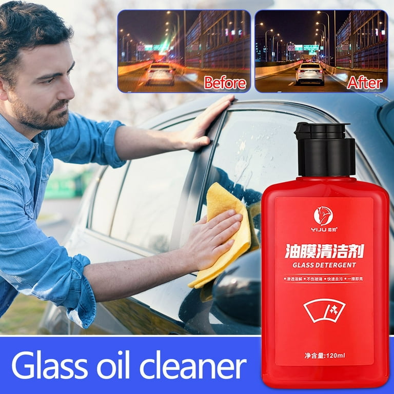 Ykohkofe Car Windshield Oil Film Cleaner Glass Oil Film Removing Paste Windshield  Cleaner Glass Clear Car Paint Oil Film Remover Glass Stripper Water Remover  Dirt Cleaning With Sponge 
