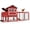 Red-Gable roof, variant on Large Chicken Coop with Run, Fits 4-6 Chickens, Outdoor Hen House, Metal Wheels, Thick Panels, Asphalt Roof, Easy Clean