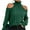 Army green, variant on Womens Cold Shoulder Turtleneck Sweaters Fall Long Sleeve Soft Cable Knit Pullovers Sexy Jumper Tops