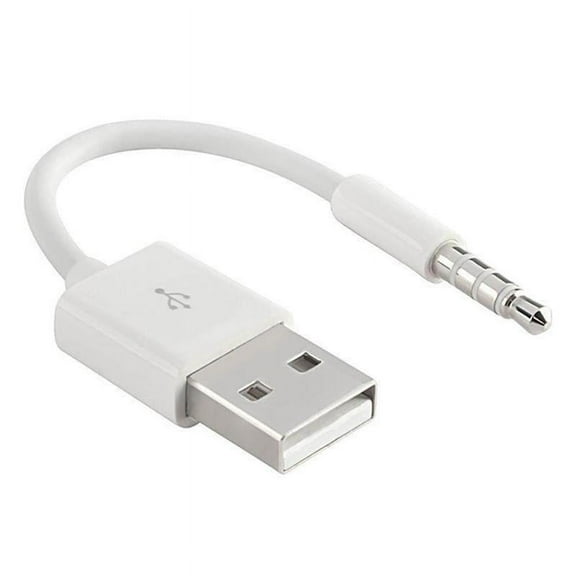 3.5mm Jack AUX to USB 2.0 Data Sync Charger Cable for iPod 2nd 3rd 4th 5th 6th 7th USB Audio Cable adapter MP3 Player cord 15cm