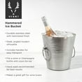 thumbnail image 3 of Viski Hammered Metal Ice Bucket, Drink Tub for Wine Champagne, Beer, Liquor, 3 of 8