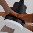 thumbnail image 7 of 52" Black Wood Ceiling Fan with Lights & Remote, 5-Blade, DC Motor, Indoor, 7 of 7