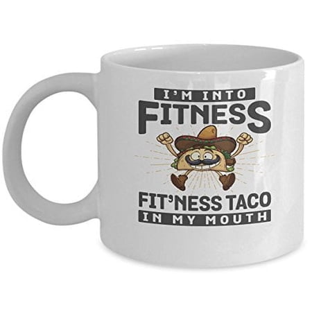 Fitness Taco 11 oz Coffee Mug - In My Mouth White Ceramic Gift