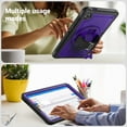 thumbnail image 5 of for Kids Rugged Heavy Duty Case for Samsung Galaxy Tab A9+ 11.0" 2023 SM-X210 / SM-X215 / SM-X216, Shockproof 360 Degree Rotatable Kickstand with Handstrap Protective Hybrid Cover Case, Purple, 5 of 11