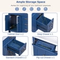 thumbnail image 5 of VISWILD Bathroom Cabinet without Sink, Modern Bathroom Cabinet with Four drawers, Bathroom Cabinet is Suitable for Bathrooms, Apartments, Blue, 5 of 7