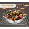 thumbnail image 3 of Inqibee Non Stick Sauté Pan with Lid Hybrid Tri-Ply Stainless Steel,Induction Compatible,Dishwasher and Oven Safe 3 QT., 3 of 7
